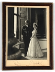 1957 QUEEN ELIZABETH II PRINCE PHILIP SIGNED PHOTO