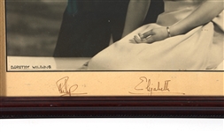 QUEEN ELIZABETH II PRINCE PHILIP ENGAGEMENT SIGNED PHOTO