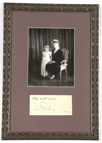 QUEEN CONSORT MARY OF TECK PHOTOGRAPH & SIGNATURE