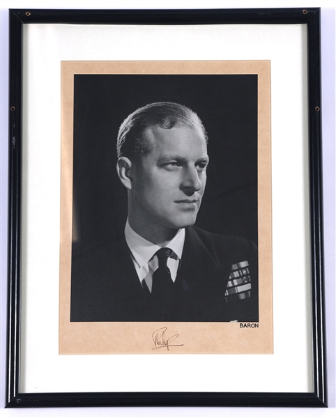 PRINCE PHILIP ROYAL PORTRAIT BY BARON SIGNED PHOTO