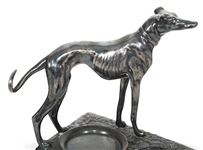 KRONHEIMER & OLDENBUSCH SILVERPLATED WHIPPET ASHTRAY