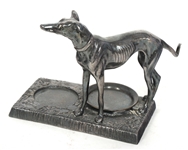 KRONHEIMER & OLDENBUSCH SILVERPLATED WHIPPET ASHTRAY