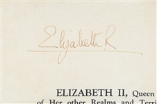 1957 QUEEN ELIZABETH II SOUTH AFRICA SIGNED DOCUMENT