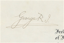 1927 KING GEORGE V SIGNED ROYAL DOCUMENT
