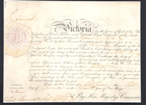 1848 QUEEN VICTORIA SIGNED ROYAL DOCUMENT