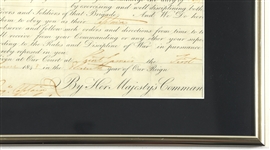 1848 QUEEN VICTORIA SIGNED ROYAL DOCUMENT