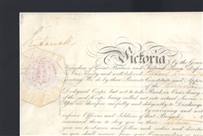 1848 QUEEN VICTORIA SIGNED ROYAL DOCUMENT