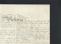 1848 QUEEN VICTORIA SIGNED ROYAL DOCUMENT