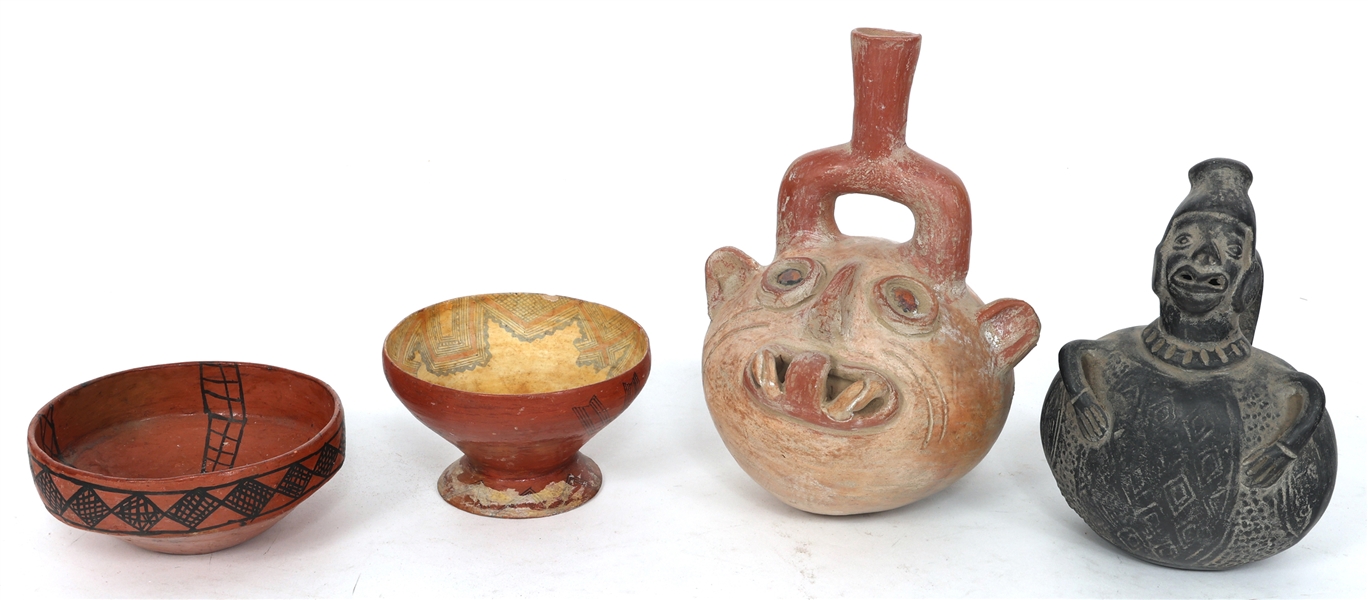 PERUVIAN SHIPIBO POTTERY & PRE-COLUMBIAN-STYLE POTTERY 