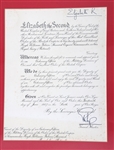 QUEEN ELIZABETH II PRINCE PHILIP SIGNED ROYAL ORDER