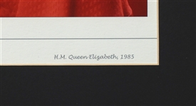 1985 QUEEN ELIZABETH II PHOTOGRAPHER SIGNED PHOTO PRINT