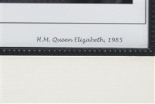 1985 QUEEN ELIZABETH II PHOTOGRAPHER SIGNED PHOTO PRINT