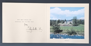 QUEEN ELIZABETH THE QUEEN MOTHER SIGNED CHRISTMAS CARD