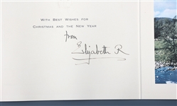 QUEEN ELIZABETH THE QUEEN MOTHER SIGNED CHRISTMAS CARD