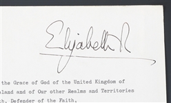 1980s QUEEN ELIZABETH II SIGNED ROYAL PARDON