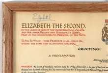 NAT'L FLAG OF CANADA ROYAL PROCLAMATION COMMEM. PRINT