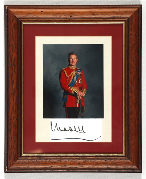 HRH KING CHARLES III SIGNATURE & PORTRAIT PHOTO