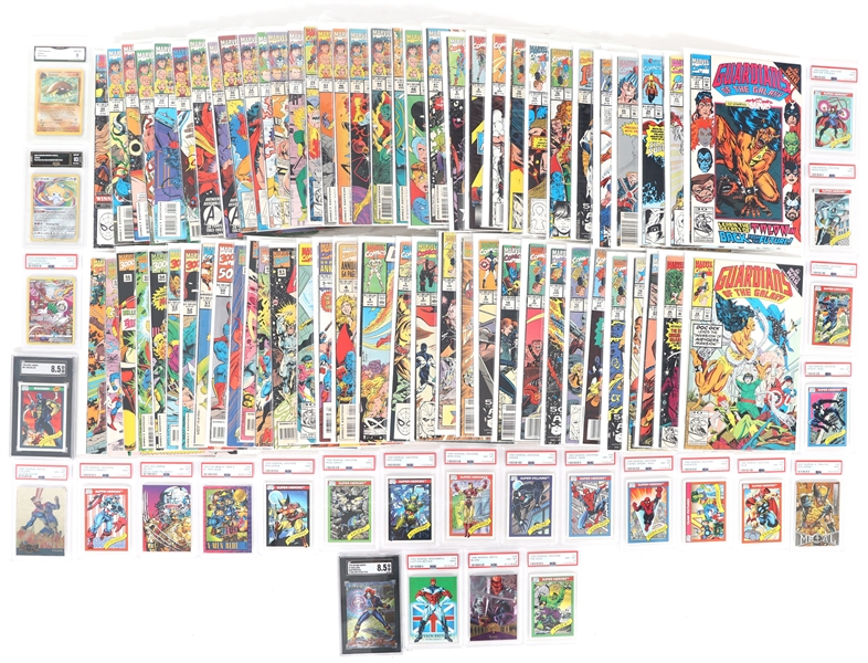 MARVEL COMIC BOOKS & GRADED TRADING CARDS 