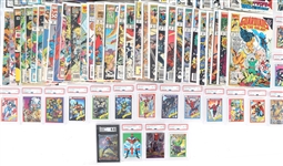 MARVEL COMIC BOOKS & GRADED TRADING CARDS 