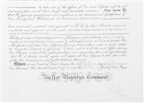 QUEEN ELIZABETH II SIGNED ROYAL CONSUL APPOINTMENT