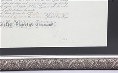 QUEEN ELIZABETH II SIGNED ROYAL CONSUL APPOINTMENT