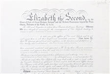 QUEEN ELIZABETH II SIGNED ROYAL CONSUL APPOINTMENT
