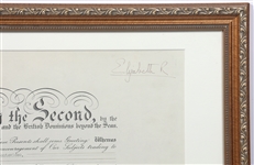QUEEN ELIZABETH II SIGNED ROYAL CONSUL APPOINTMENT
