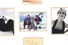 PRINCE CHARLES & DIANA SIGNED CHRISTMAS CARD & PHOTOS