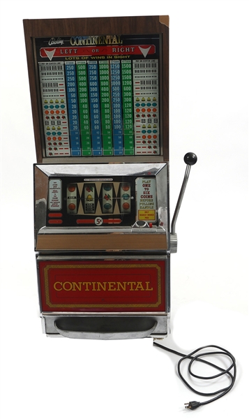 BALLY CONTINENTAL MODEL 847-1 NICKEL SLOT MACHINE