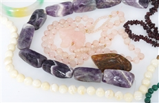 SEMI-PRECIOUS STONE NECKLACES, BRACELETS, & BEADS 