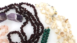 SEMI-PRECIOUS STONE NECKLACES, BRACELETS, & BEADS 