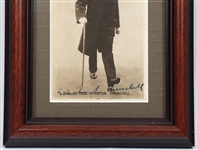 FRAMED WINSTON CHURCHILL SIGNED PHOTO