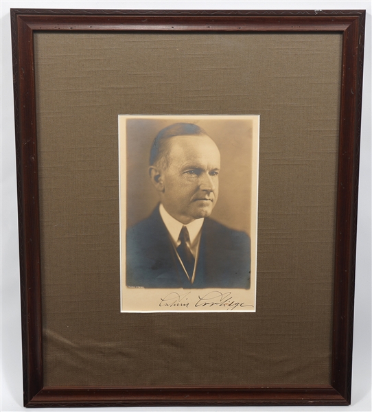 US PRESIDENT CALVIN COOLIDGE SIGNED PHOTO PRINT