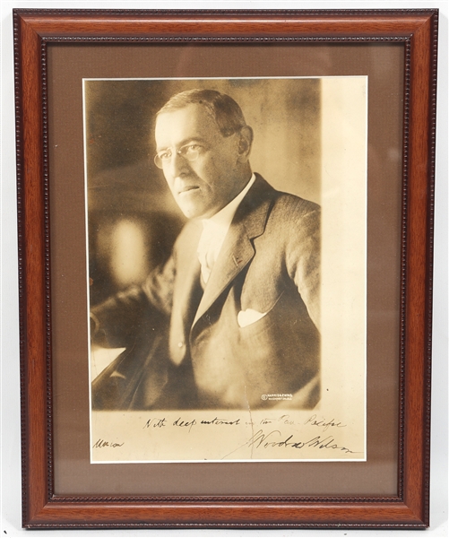 US PRESIDENT WOODROW WILSON SIGNED PHOTO PRINT