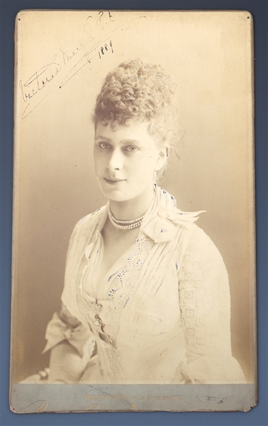 1889 VICTORIA MARY OF TECK SIGNED PHOTOGRAPH