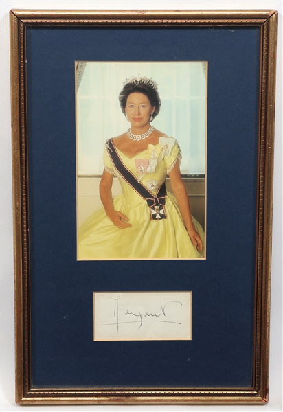 PRINCESS MARGARET FRAMED SIGNATURE & PHOTO PRINT
