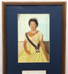PRINCESS MARGARET FRAMED SIGNATURE & PHOTO PRINT