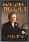 MARGARET THATCHER "STATECRAFT" SIGNED HARDCOVER BOOK