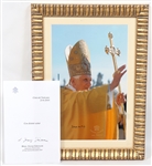 POPE BENEDICT XVI SIGNED PHOTO & GEORG GANSWEIN SIG