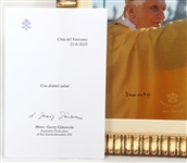 POPE BENEDICT XVI SIGNED PHOTO & GEORG GANSWEIN SIG