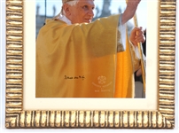 POPE BENEDICT XVI SIGNED PHOTO & GEORG GANSWEIN SIG