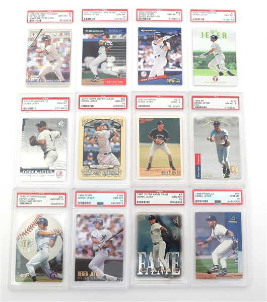 Lot Detail - DEREK JETER BASEBALL TRADING CARDS PSA GRADED