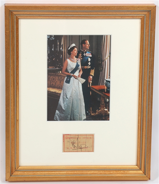 FRAMED PRINCE PHILIP SIGNATURE & PHOTO PRINT