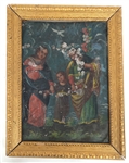 EARLY 20TH C. MEXICAN RETABLO OF THE HOLY FAMILY