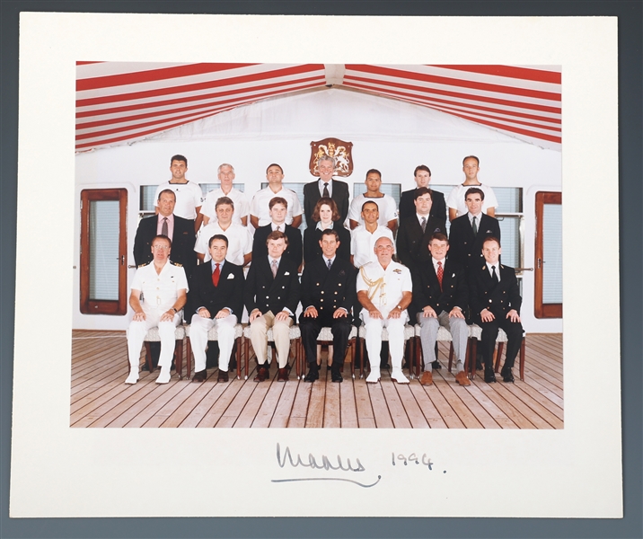 KING CHARLES III SIGNED PHOTO ROYAL YACHT BRITANNIA