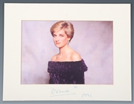 1991 DIANA PRINCESS OF WALES SIGNED PHOTO PRINT