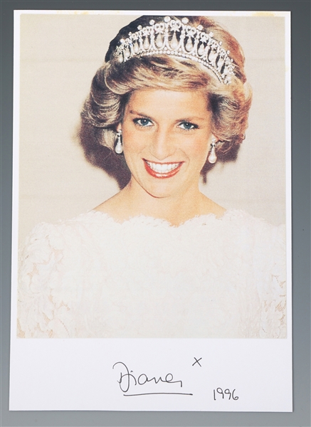 1994 DIANA PRINCESS OF WALES SIGNED PHOTO PRINT