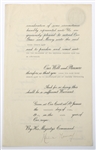 KING GEORGE VI SIGNED DOCUMENT ROYAL PARDON