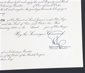 QUEEN ELIZABETH II PRINCE PHILIP SIGNED ROYAL DOCUMENT