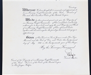 QUEEN ELIZABETH II PRINCE PHILIP SIGNED ROYAL DOCUMENT